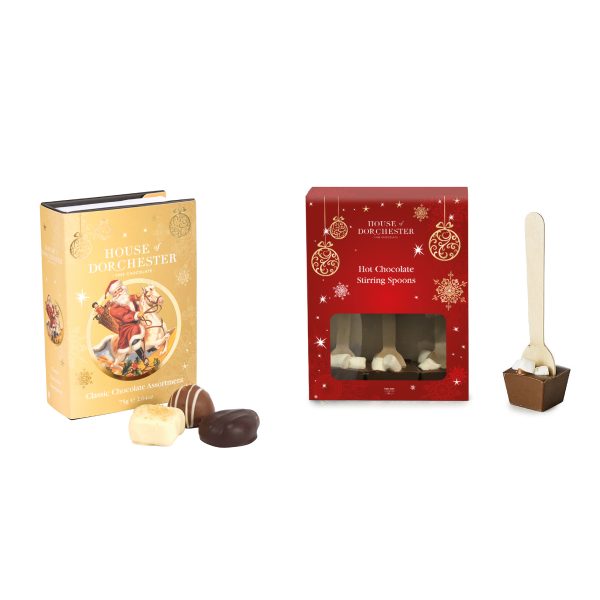 Gold Book Box and Hot Chocolate Spoons Bundle